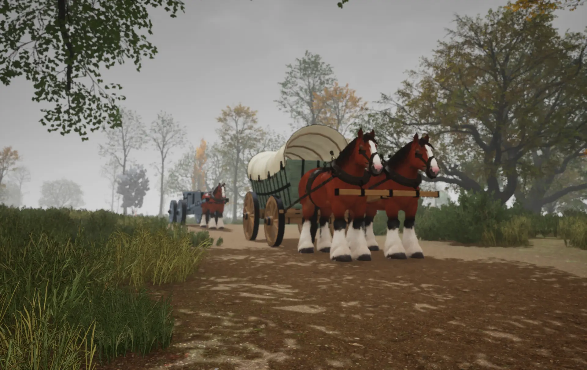 Through the Fog — Cliveden assault VR scene, Horse Teams