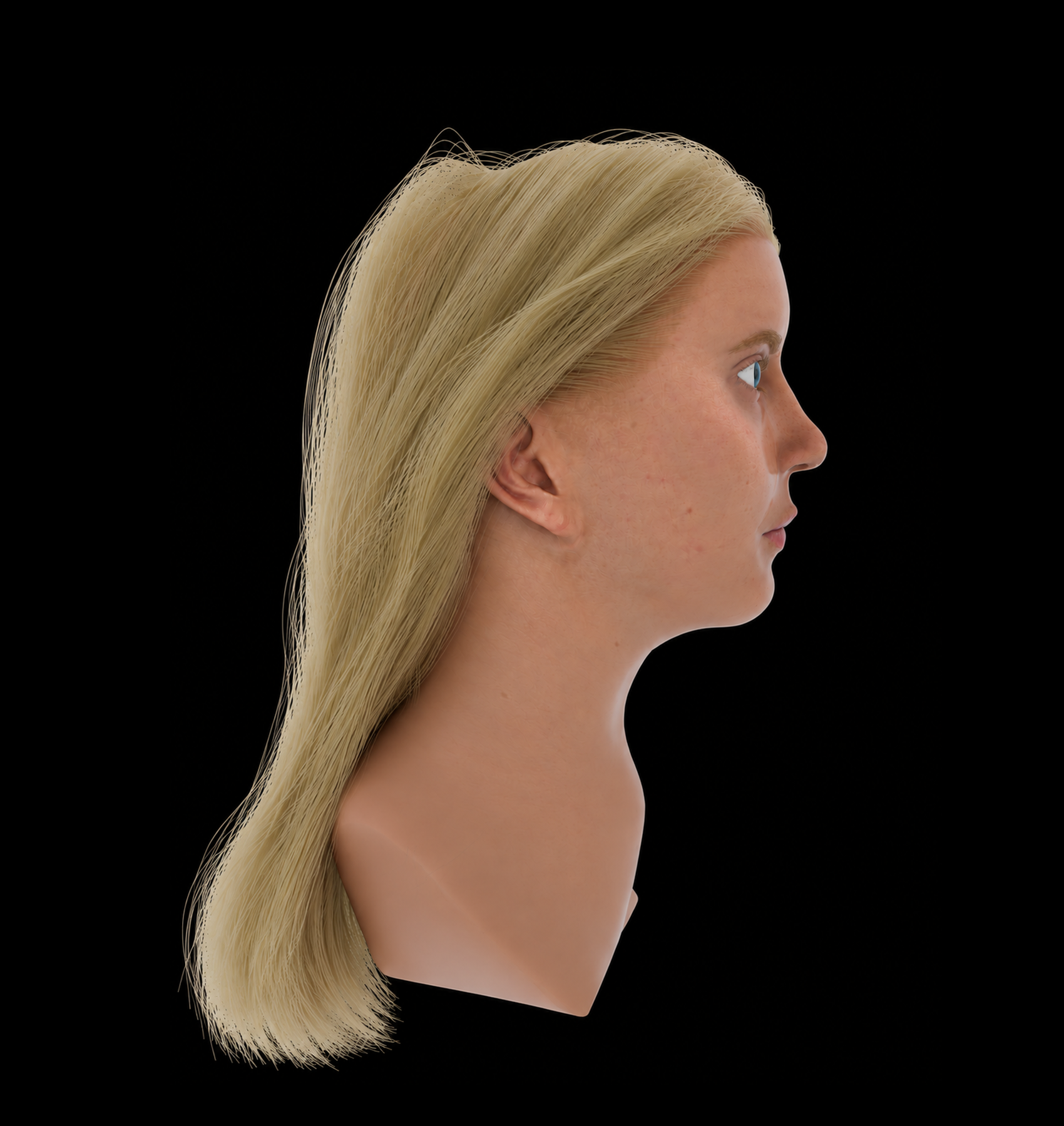 Digital human character study — profile view