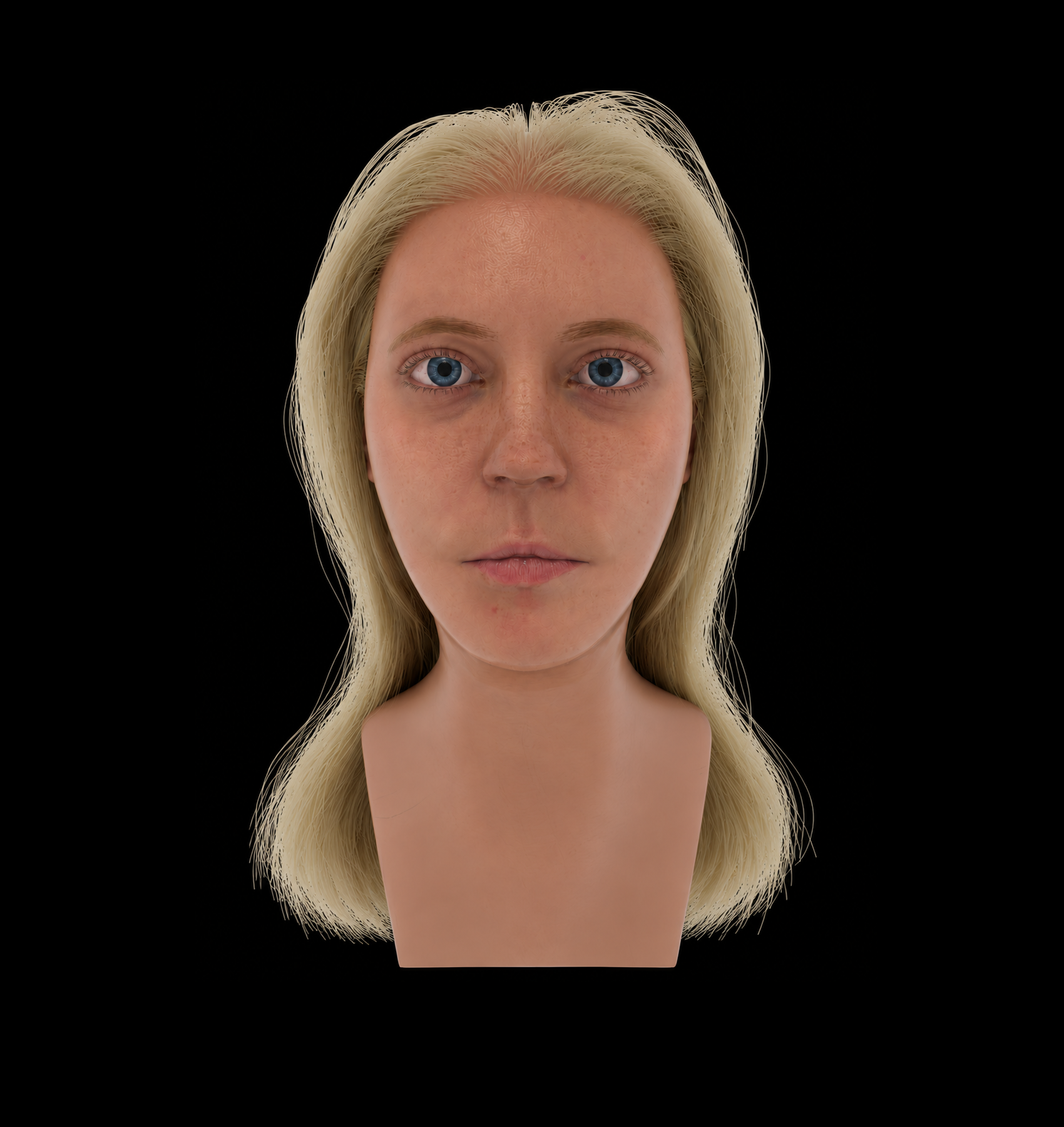 Digital human character study — front view