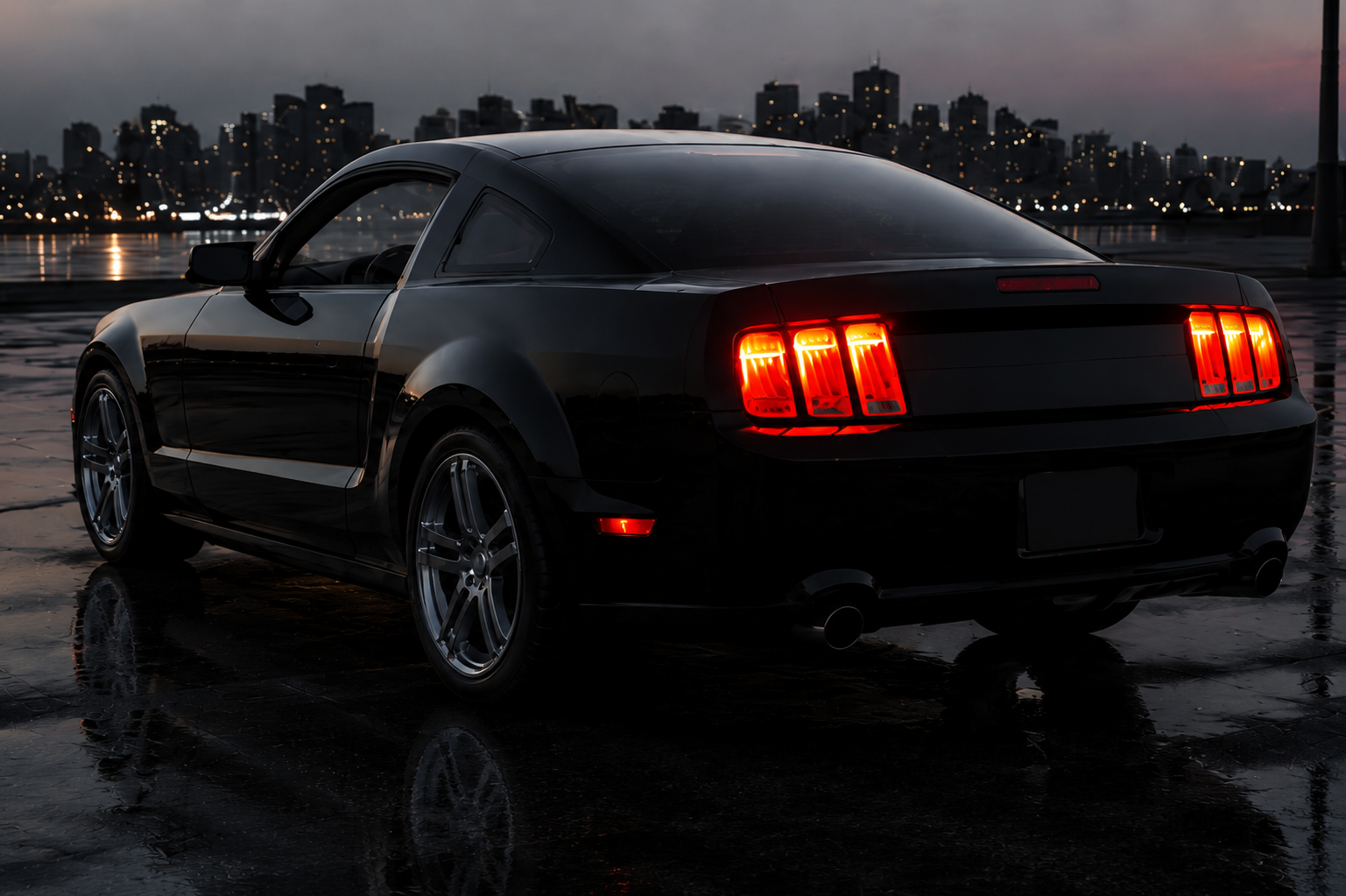 Ford Mustang render — Harbor Dusk