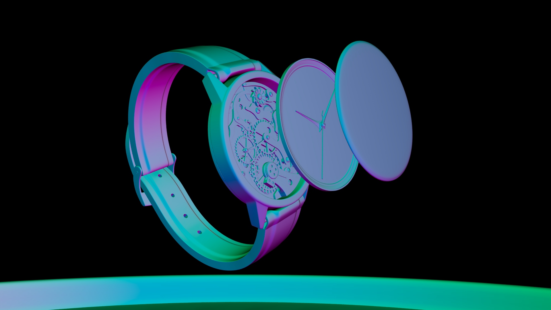 Citizen Eco-Drive product visualization — Normals